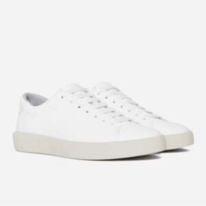Everlane The ReLeather tennis shoes gum sole white sneakers